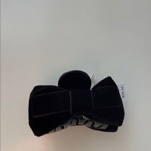 J. Crew Black Velvet Bow Hair Clip
